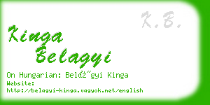 kinga belagyi business card